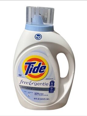 Tide Free & Gentle Unscented Laundry Detergent - White/Light Blue 84 oz 64 loads